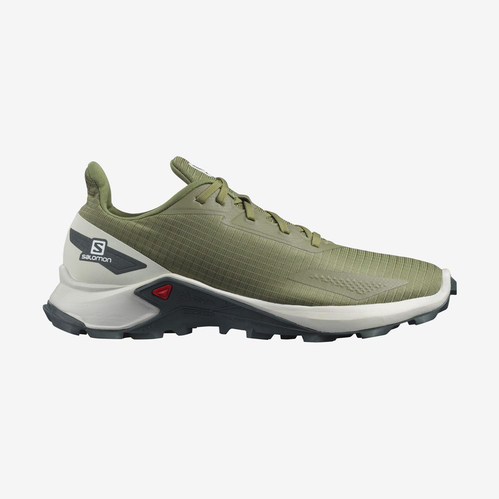 SALOMON ALPHACROSS BLAST Philippines - Men's Trail Running Shoes - Green | 619587-NWZ
